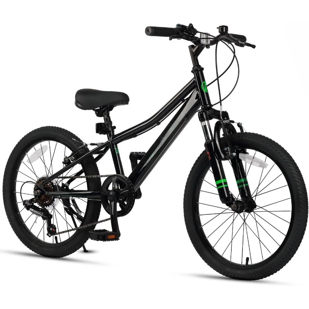 

Govet 20'' Kids Mountain Bike for 6-12 Years Old Boys Girls with Suspension Fork, 6 Speeds Drivetrain, Multiple Colors