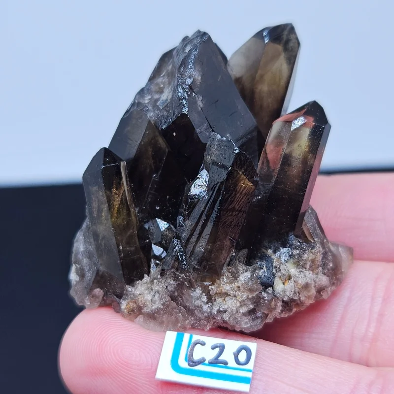 High Quality Smoky Black Crystal Cluster Natural Tawny Quartz Original Ore Specimen for Teaching And Home Decoration view 3