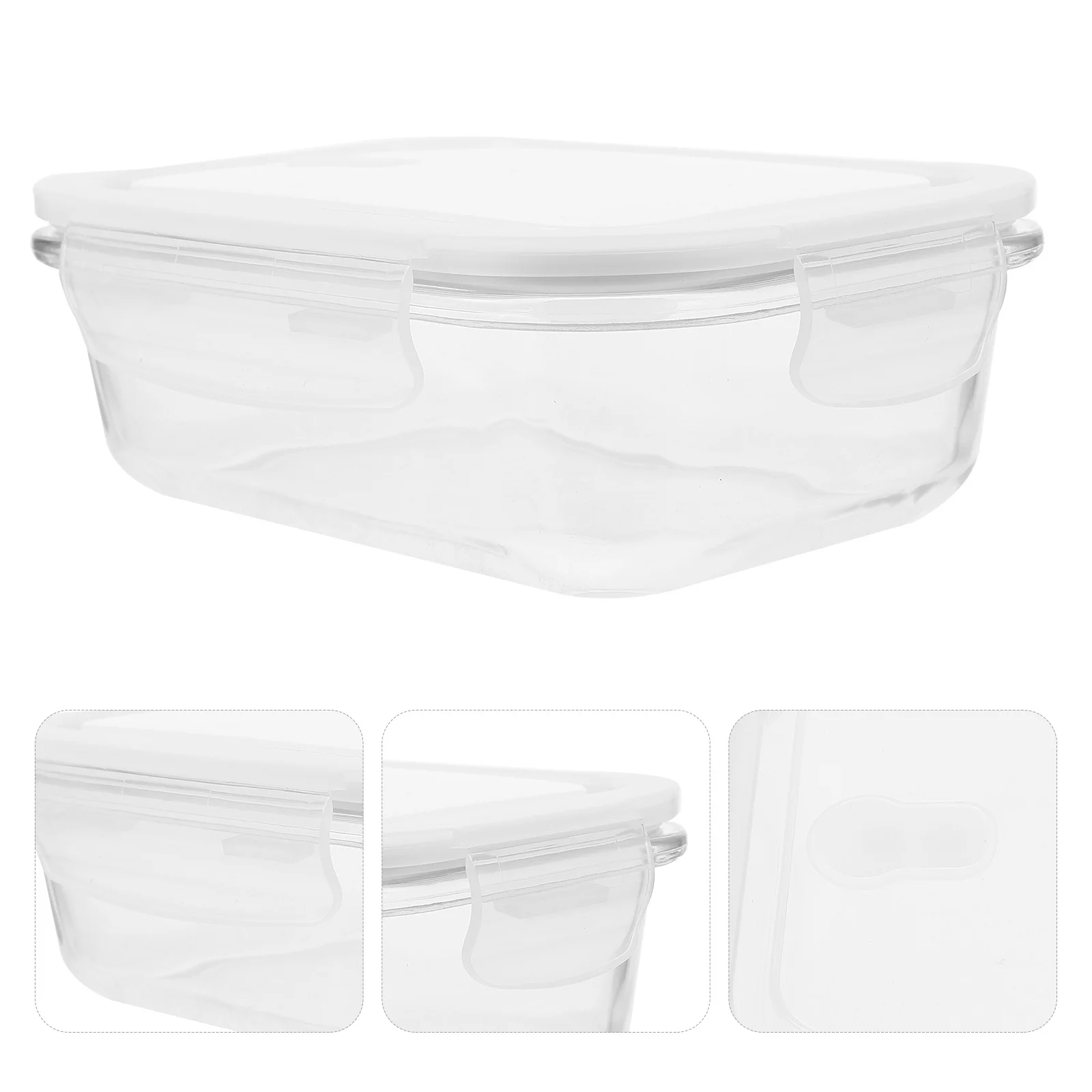 

Glass Meal Prep Container 1200Ml Large Capacity Bpa Free Microwave Safe Leak Proof Food Storage Boxes for Lunch Dinner Portable