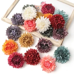 5Pcs Silk Artificial Flowers 7cm Dahlias 10 Colors Garland Accessories Home Decor Wedding Decoration Wall Hanging Garden DIY