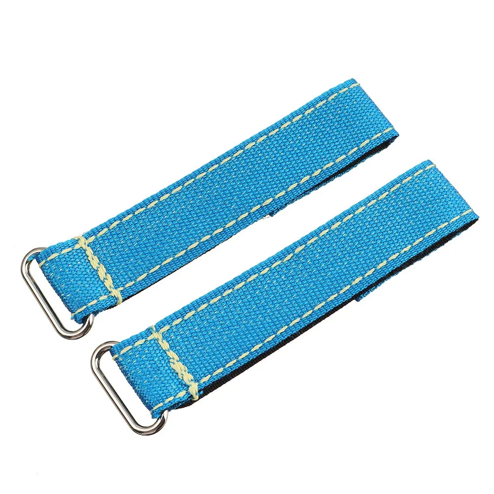 RJX 2Pcs 20X220/225/230/400/mm Zinc Alloy Seamless Buckle Battery Strap