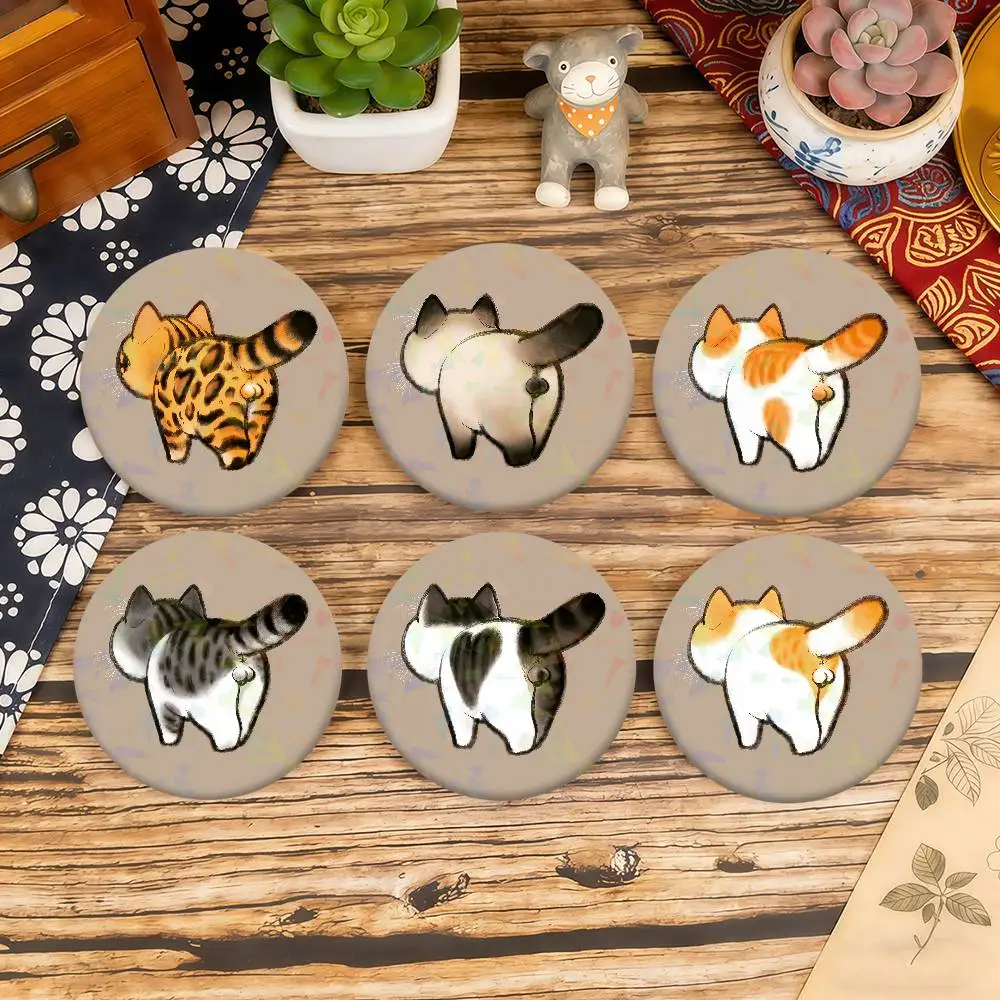 Cute Chubby Anime Cat Exposing Its Balls Badges Soft Button Pin Bright Printed Icon Gift ForFriends Badge Brooch Lapel Pin Metal