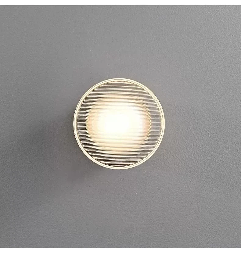 Modern Round Glass Wall Lamps LED Acrylic Corridor Aisle Lamp Minimalist Home Decor Living Room Porch Bedroom Bedside Wall Light