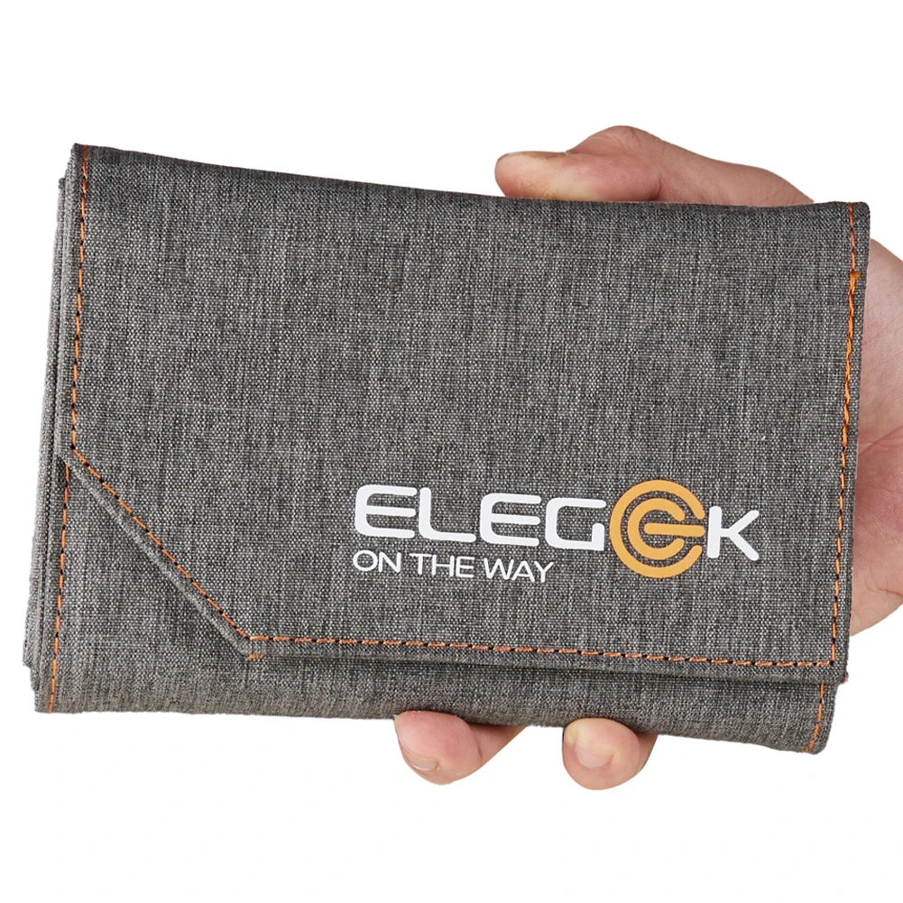 USB Portable Battery Charger High Conversion Efficiency 10W 5V Foldable Solar Panel Outdoor Power Bank 5-Fold for Hiking Travel