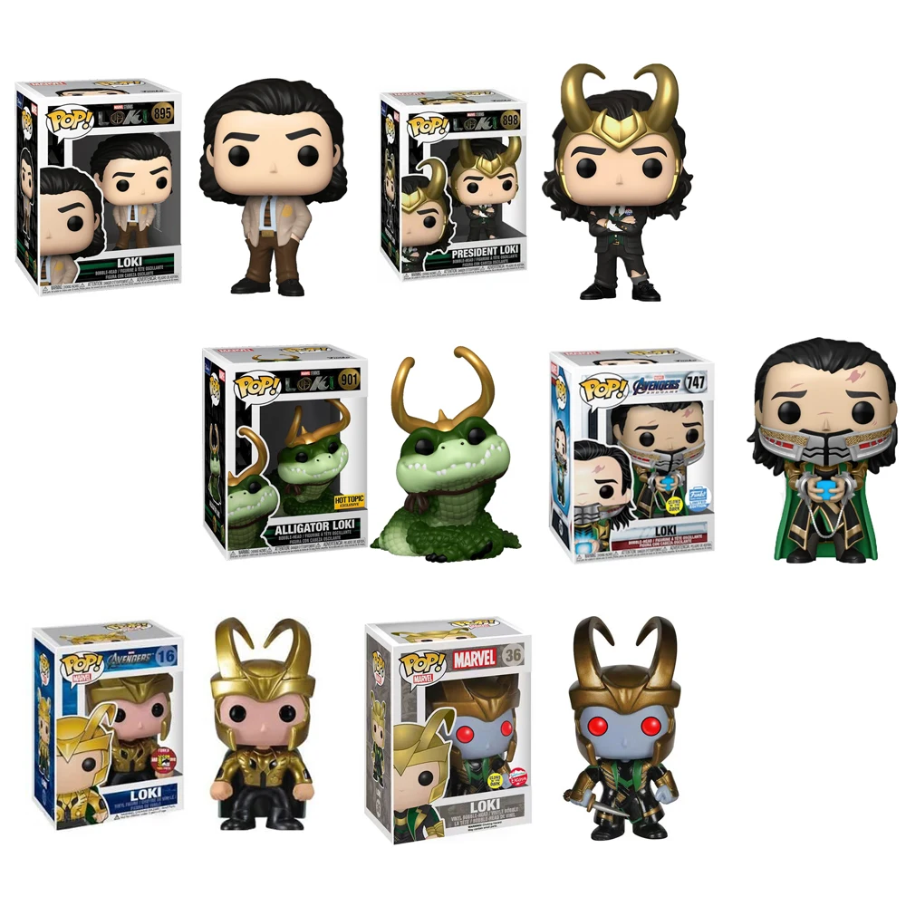 Funko pop LOKI Marvel The Avengers The different forms of loki #16#36#747#615#895#898 Vinyl Figure Doll Model Toys