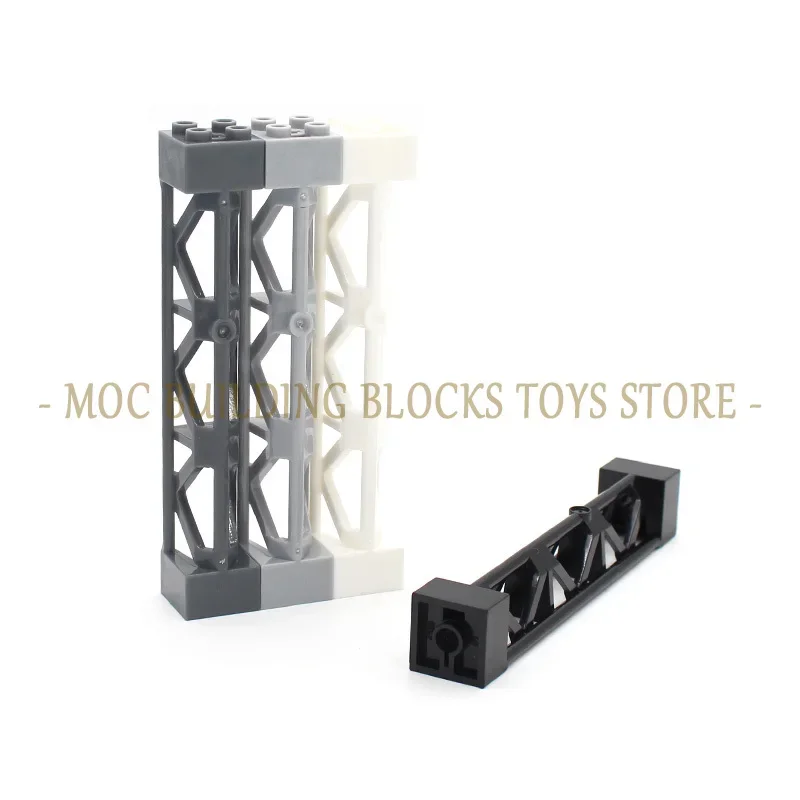 MOC Parts 95347 Building Blocks Brick Support 2x2x10 Girder Triangular Vertical Industrial Architecture Frame Accessories Toys