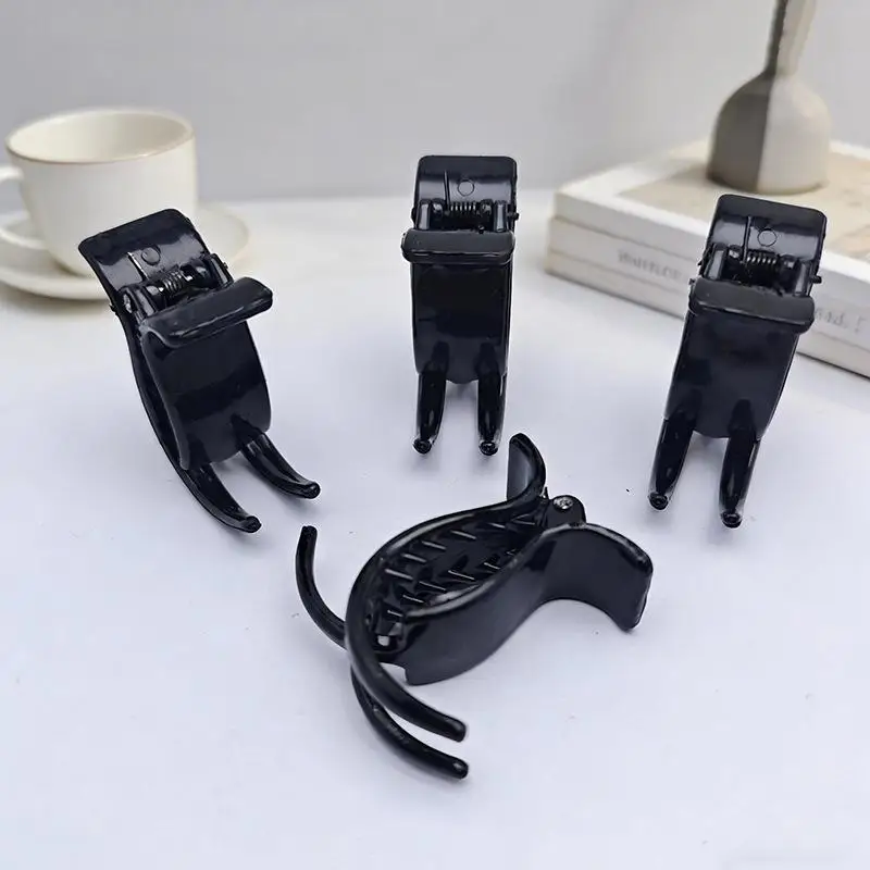 Seamless Bangs Hair Clips Black Mini 2+1 Pronged Set Korean Style 5/10Pcs