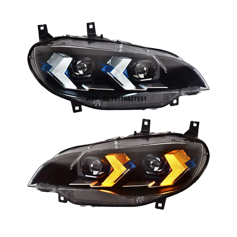 

YU GUANG for B X6 E71 Headlamp Car Accessories 2008 2013 Auto Headlights Upgrade Head Lamp LED Headlights Front Lens Lamp