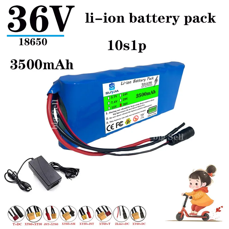 

Литий-ионный аккумулятор 36В 3500мАч 10S1P, высококачественный встроенный аккумулятор 18650, подходит для скутеров, аварийного электропитания на открытом воздухе.