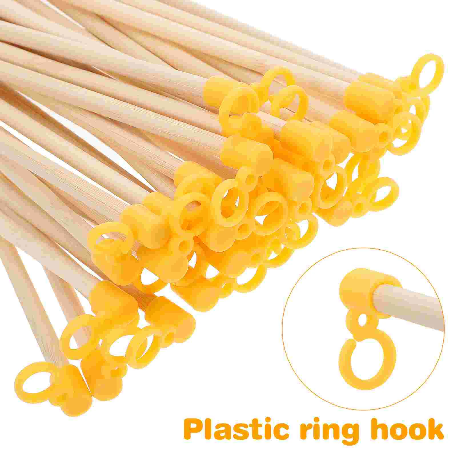 35 Pcs Paper Lantern Handle Wooden Pole Child Solar Lights Bulb Abs Handheld Stick