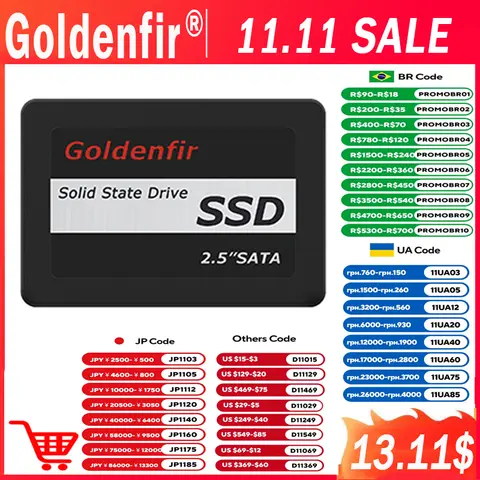 SSD 500GB to 2TB for Laptop and Desktop Goldenfir