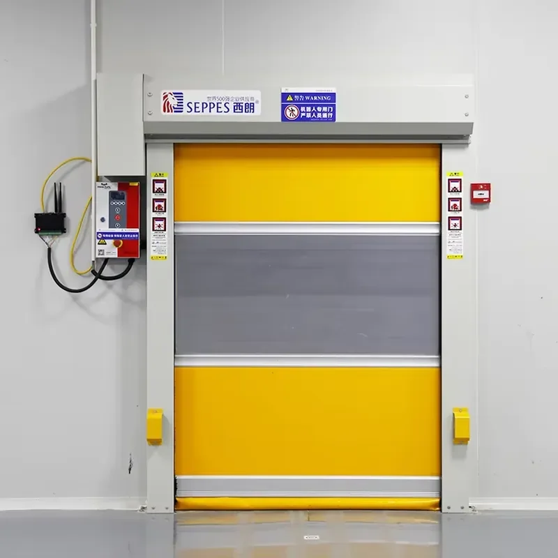 Advanced Technology Rapid Roll Fold Doors Customizable Fast Roller Shutter Door Blue Curtain High Speed Door with radar