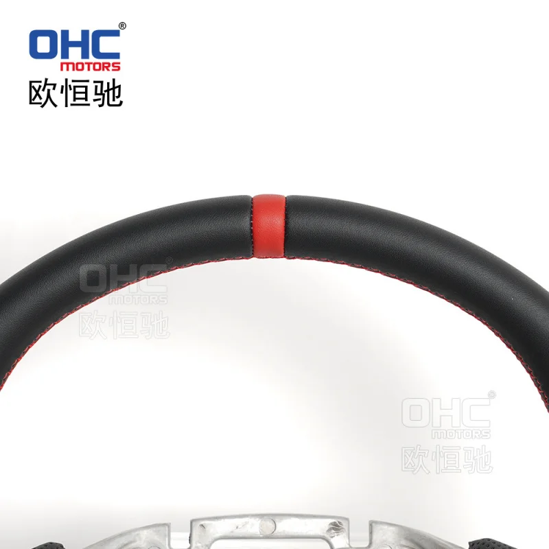For Ford Everest 22-24 model American  full-leather with red stitching sports style car steering wheel