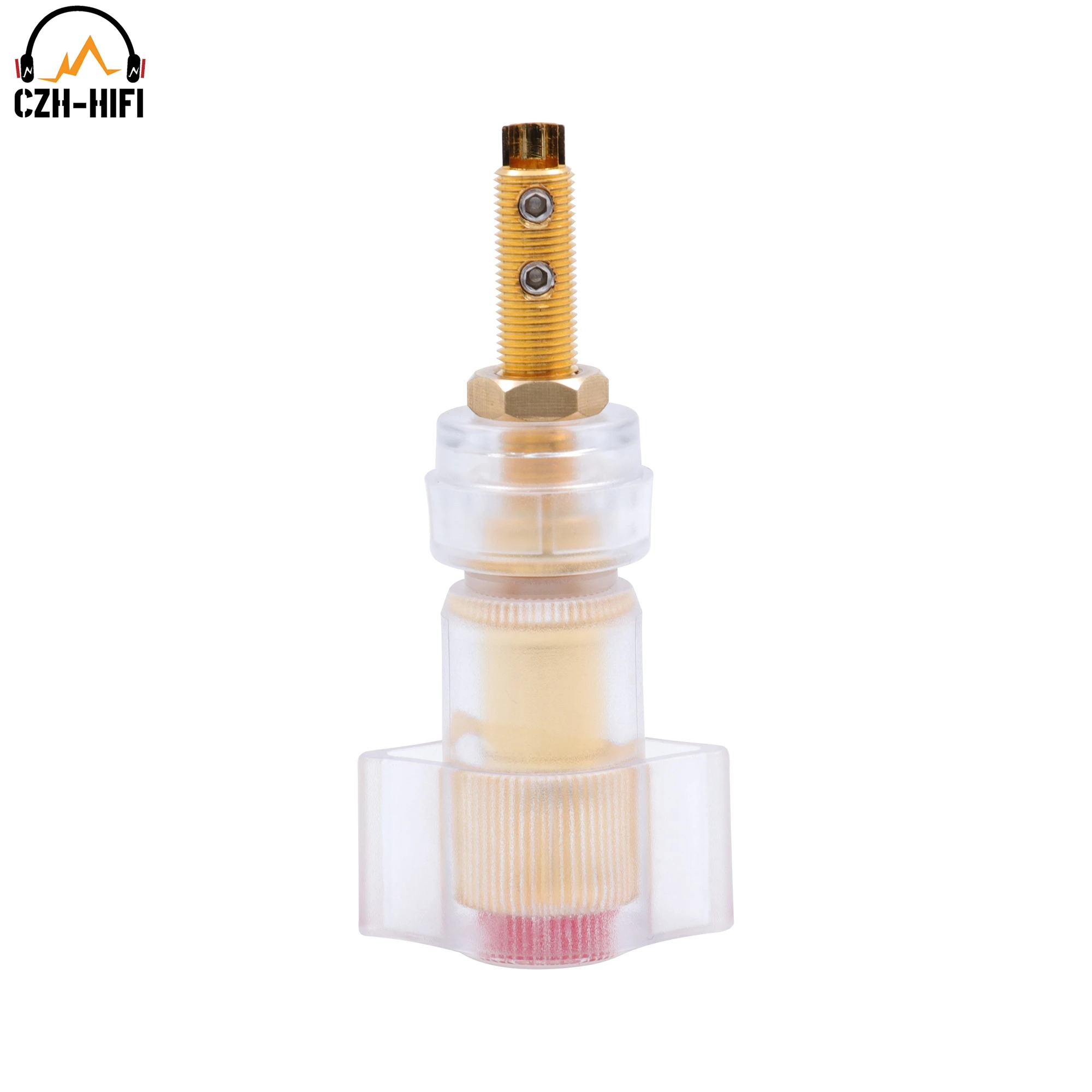 1pc EIZZ Premium Speaker Terminal 24K Gold Plated Tellurium Copper AMP Banana Plug Female Jack Binding Post Connector HIFI Audio