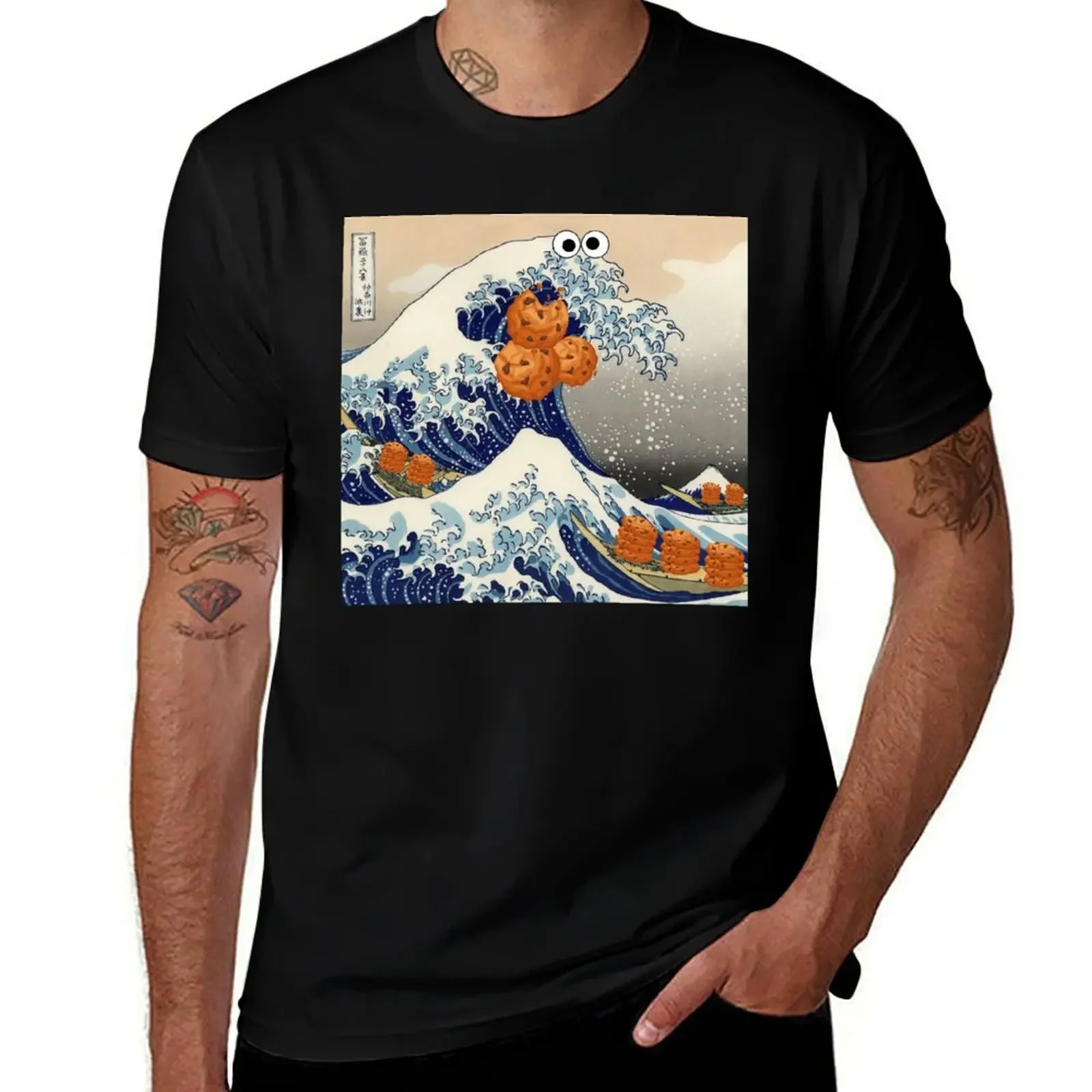 The Great Wave Off Kanagawa Cookie T-Shirt affliction shirts vintage t shirts mens t shirts pack