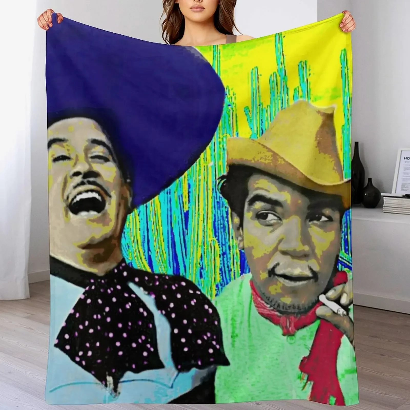 Pedro Infante y Cantinflas Cantando, Película Mexicana de Estrellas Antiguas, Manta Ligera y Cálida para Viajes y Campamentos