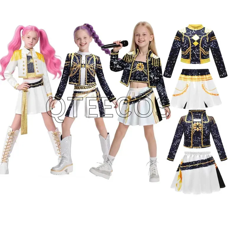 K-Pop شيطان الصيادين تأثيري ميرا رومي زوي زي الفتيات موحدة هالوين ثلاثية الأبعاد مطبوعة فستان بتصميم حالم حتى الحفلات Suitsf ؛ 5 ، m'7.d؛ #2