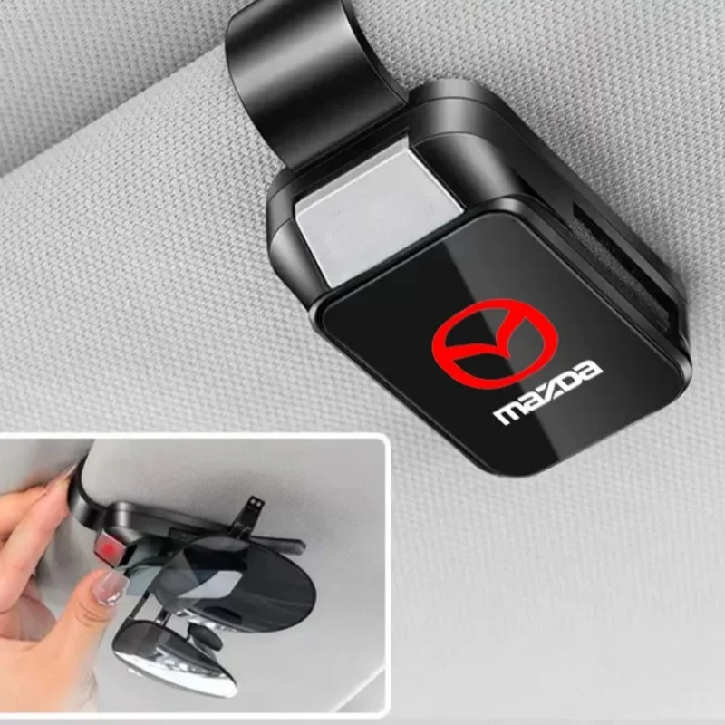 

Car Sunglasses Holder Clip For Mazda CX-5 CX-30 Mazda 3 Sun Visor Glasses Clip Card Holder Auto Accessories