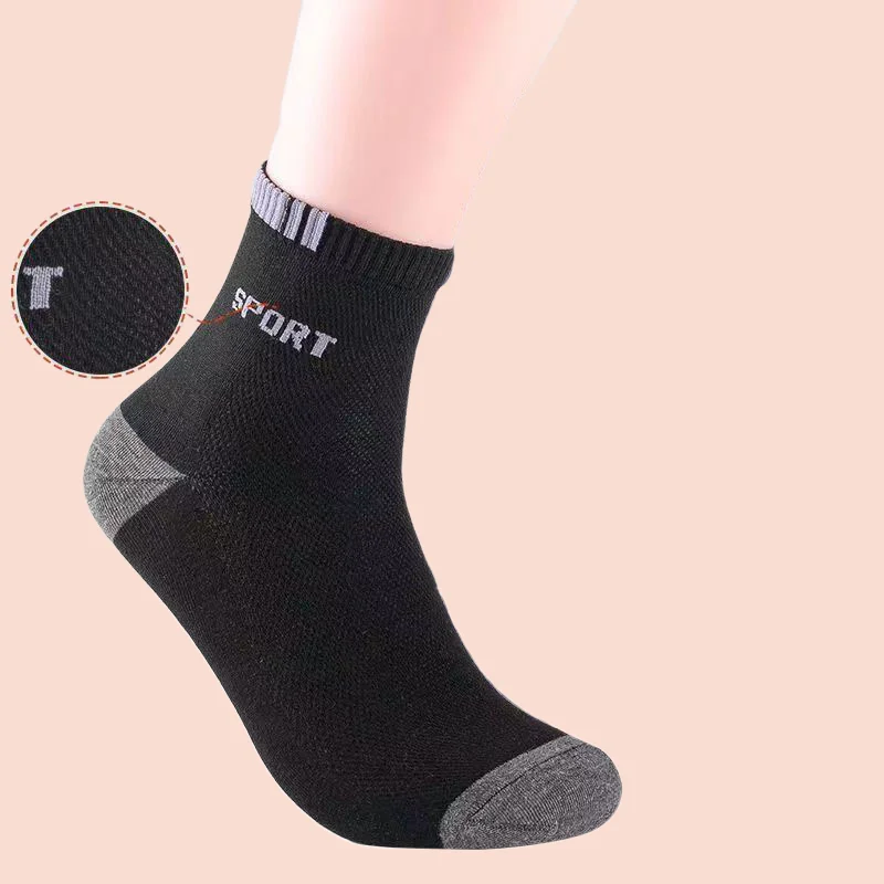 Chaussettes Courtes de dehors pour Homme, Légères, de Haute Qualité, Absorbantes la Sueur, Respirantes, Décontractées, à Tube Moyen, Été, 5/10 Paires