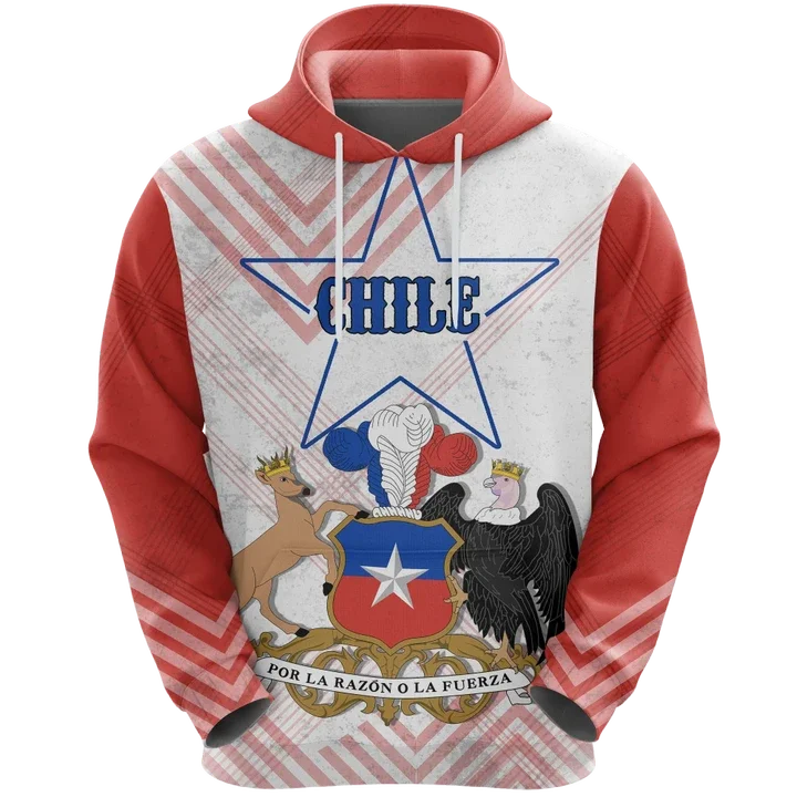 Chile National Emblem Map 3d printed hoodies for men Chilean flag flower sweatshirts condor pullover women hoody kids tracksuit