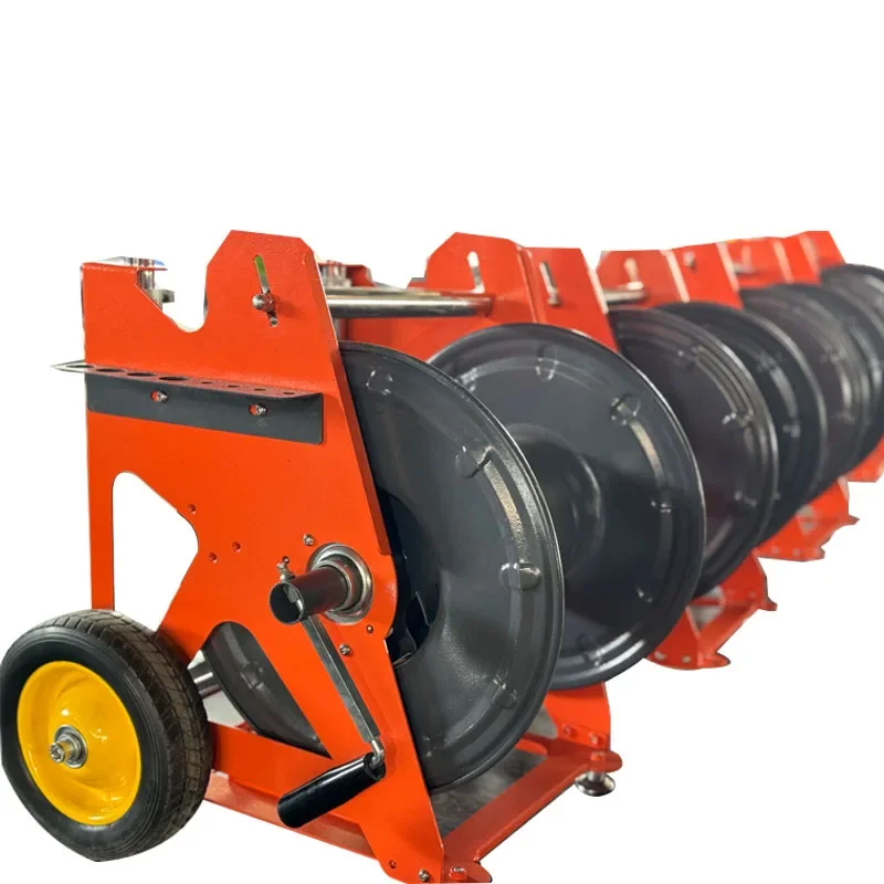 

Spray machine coil device, large diameter manual push coil device, sewer cleaning machine, water pipe hose reel