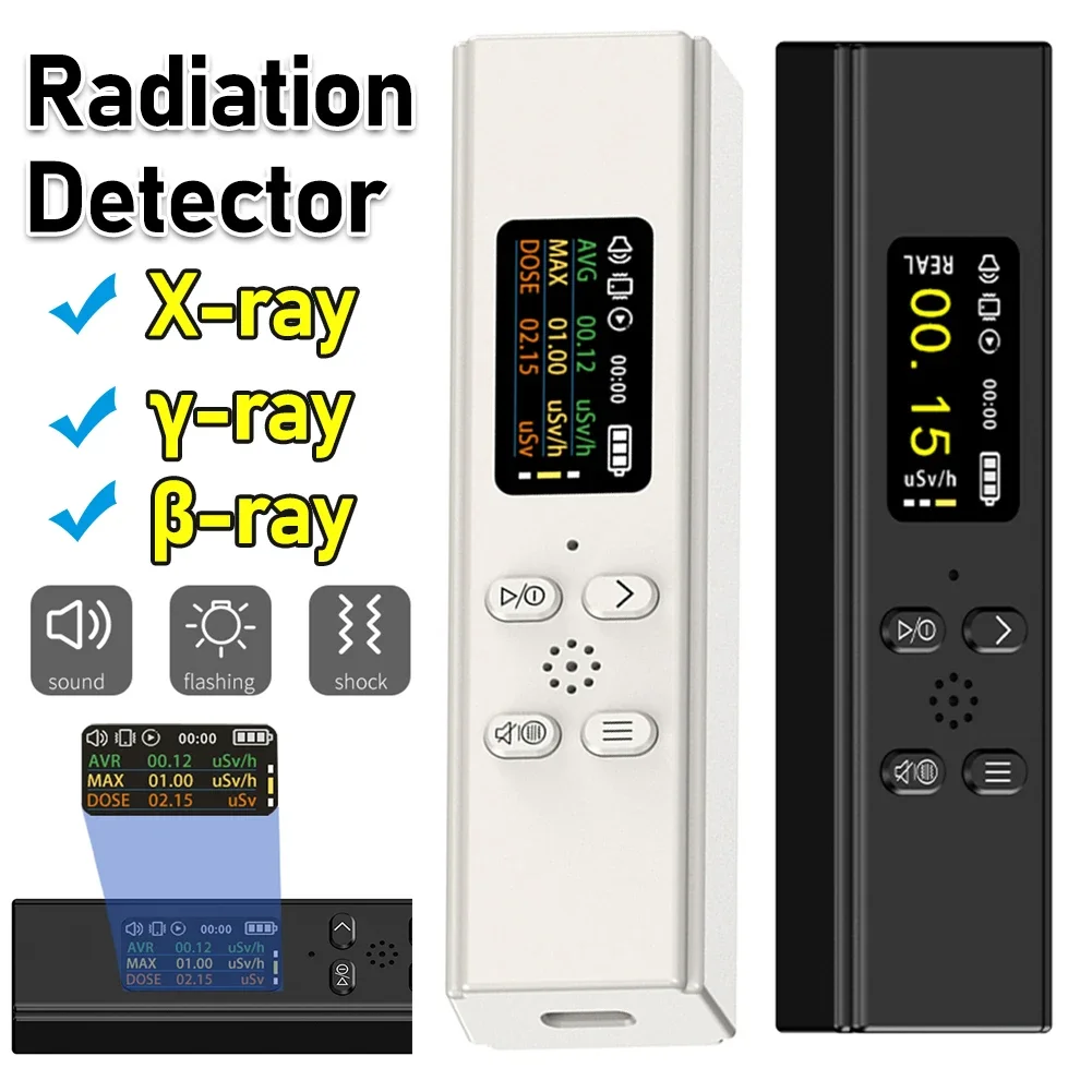 Portable Geiger Counter Nuclear Radiation Detector High Precision X-ray γ-ray β-ray Radioactivity Tester Waste Water Detector