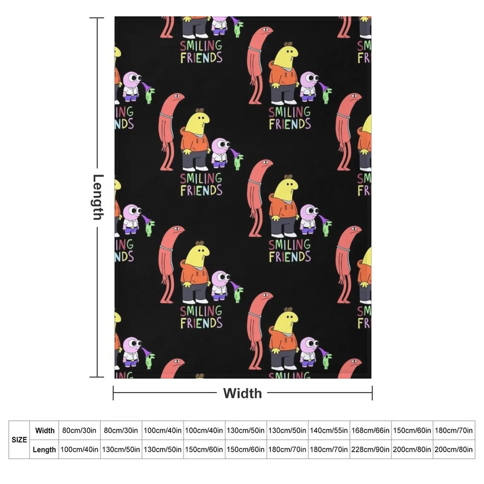 Smiling Friends Cartoon Throw Blanket Loose anime Decorative Beds For Baby valentine gift ideas Plaid Blankets