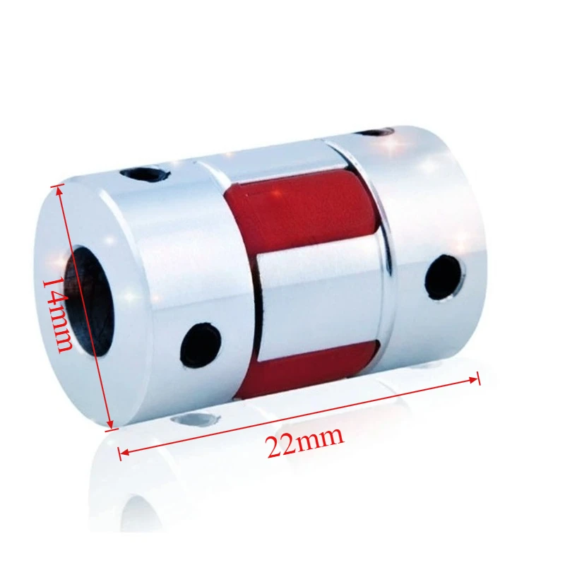 D14L22 spider flexible motor coupler aluminium  jaw coupling 5x8mm  4mm 5mm 6mm 6.35mm 7mm 8mm 1pcs