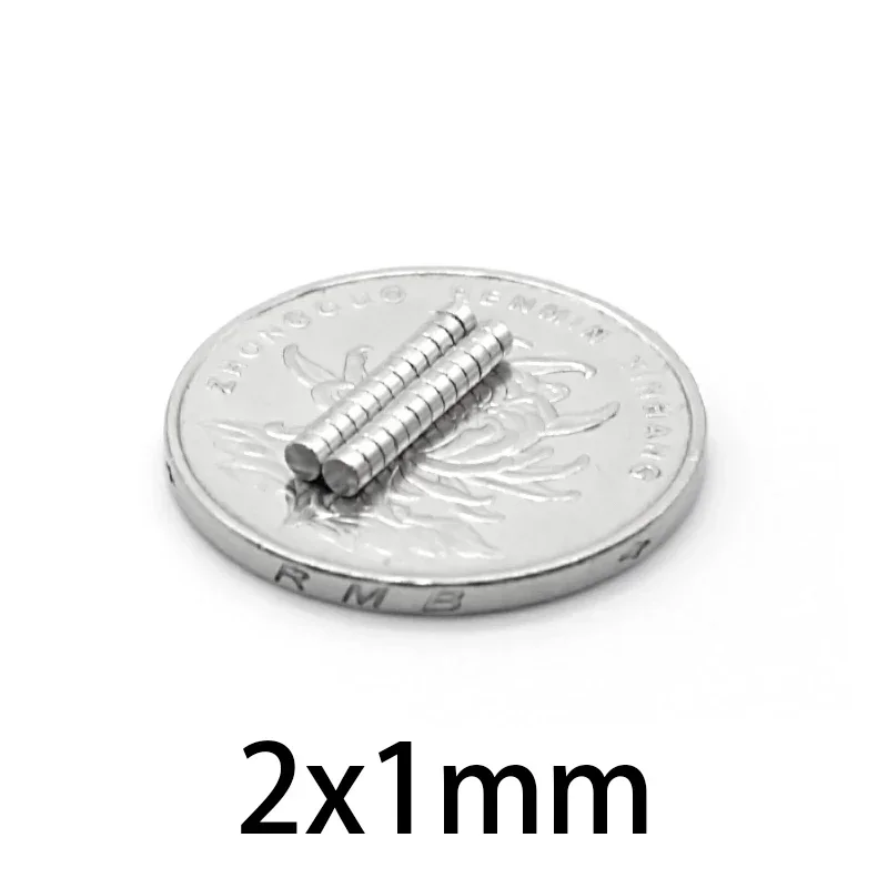 2*1mm Strong N35 Neodymium Magnets 2x1mm Tiny Disc NdFeB Rare Earth For Crafts Models Fridge Sticking Magnet 2*1mm 2x1