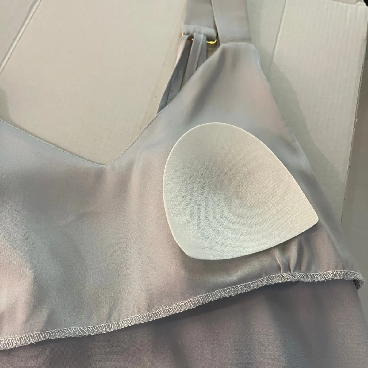 Lencería Sexy de Seda Fría para Mujer, Estilo 2025, con Relleno en el Pecho, Ropa de Dormir de Gran Tamaño, Estilo Pure Desire