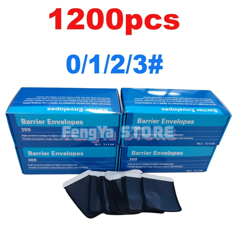1200 Pcs Size 0/1/2/3 Disposable Dental Digital X-Ray Scan Barrier Envelope Bag Dental Phosphor Plate Protective Pouch Cover Bag