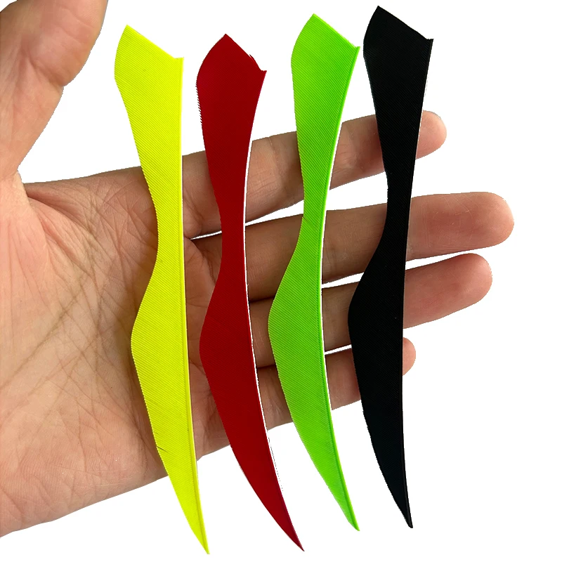 

50 шт. 5-дюймовые лопасти для стрельбы из лука с перьями в форме эльфа, левое крыло, перья индейки для стрел, оперение, охотничьи аксессуары