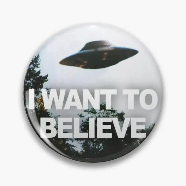 The X Files I Want To Believe  Soft Button Pin Hat Creative Lover Funny Lapel Pin Decor Collar Cute Fashion Clothes Cartoon