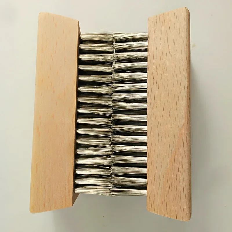 Brush, wire brush, copper wire brush, wooden handle intaglio wallpaper, wallpaper printing, cleaning mesh roller