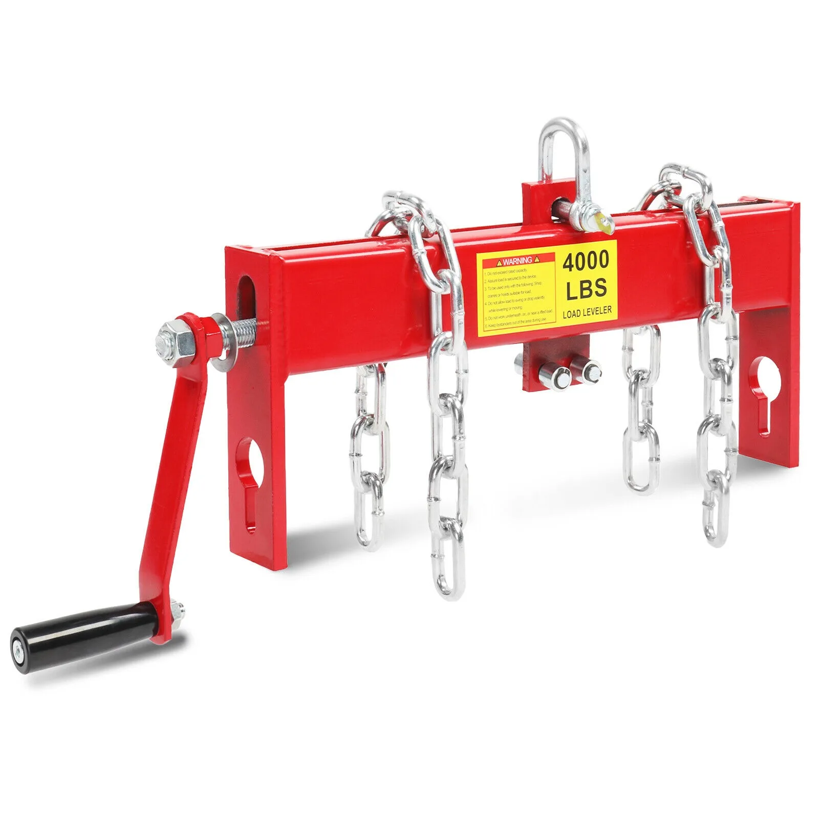 US Engine Hoist Leveler Cherry Picker Shop Crane 4000 lbs Load Lift Tool Red