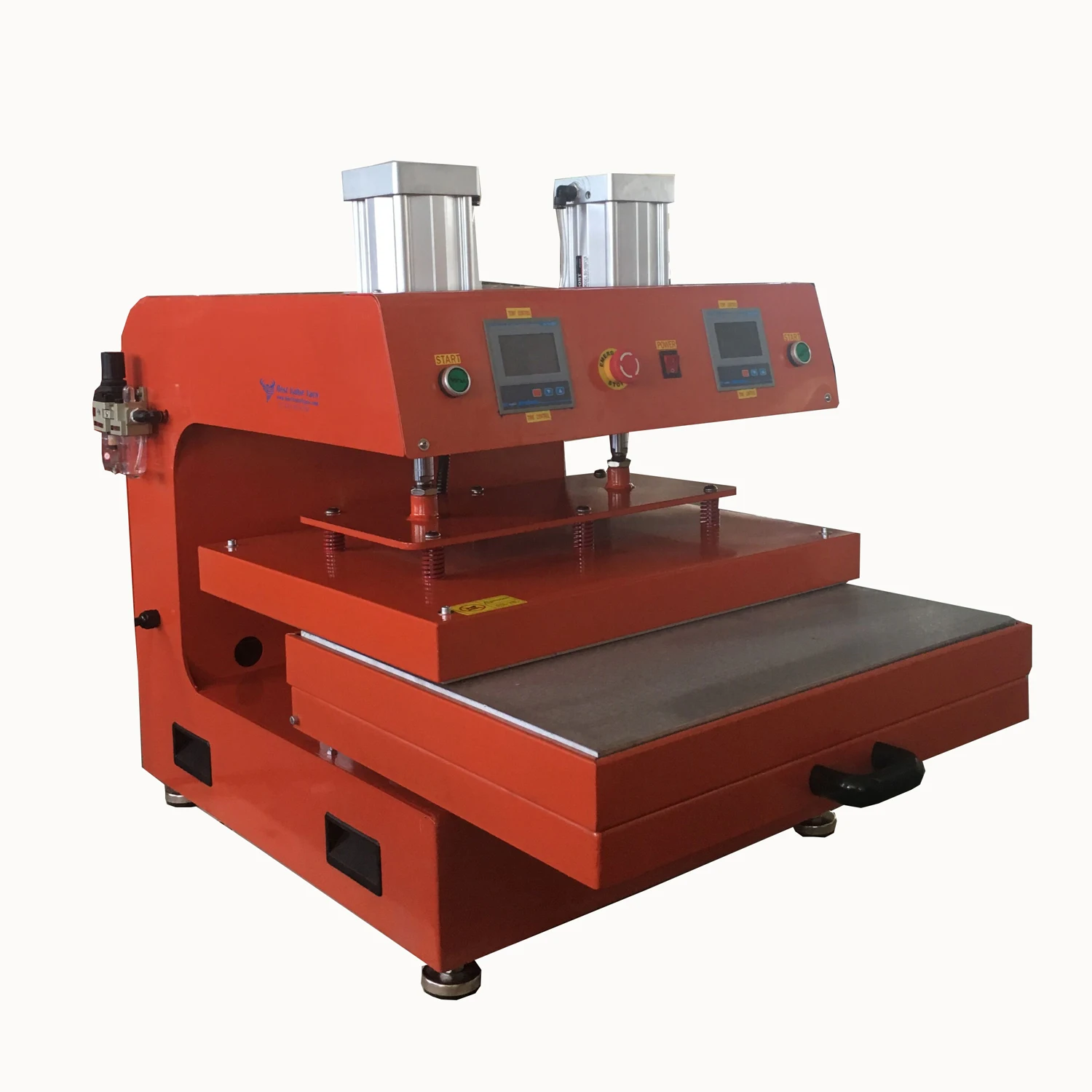 QK-B5-2 High Quality Double Station Heating Platen Pneumatic Digital 16X 20 Inch  Heat Press Machine