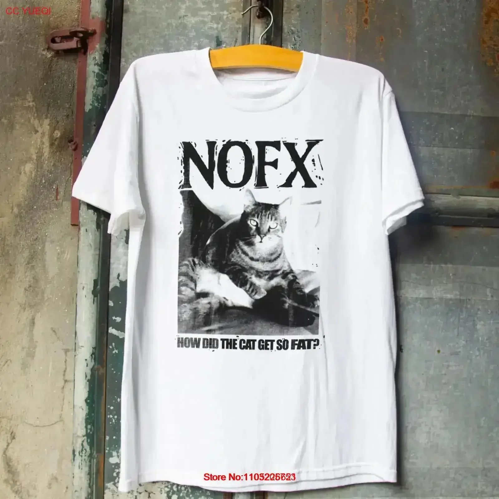 

Забавная футболка NOFX How Did The Cat Get So Fat White S 5XL, винтажная стираная мягкая футболка для повседневного ношения, удобная стильная футболка с графикой
