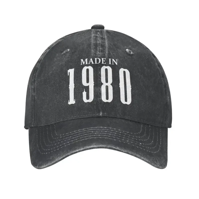 Custom Cotton Made In 1980 Year Birthday Gifts Baseball Cap Sports Men Women's Adjustable Dad Hat Spring