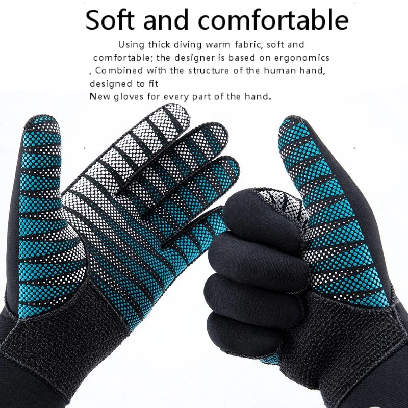 1 ペアのネオプレン手袋ダイビングウェットスーツ手袋 m サーマルウィンタースイムグローブシュノーケリングスキューバダイビングサーフィンカヤック用