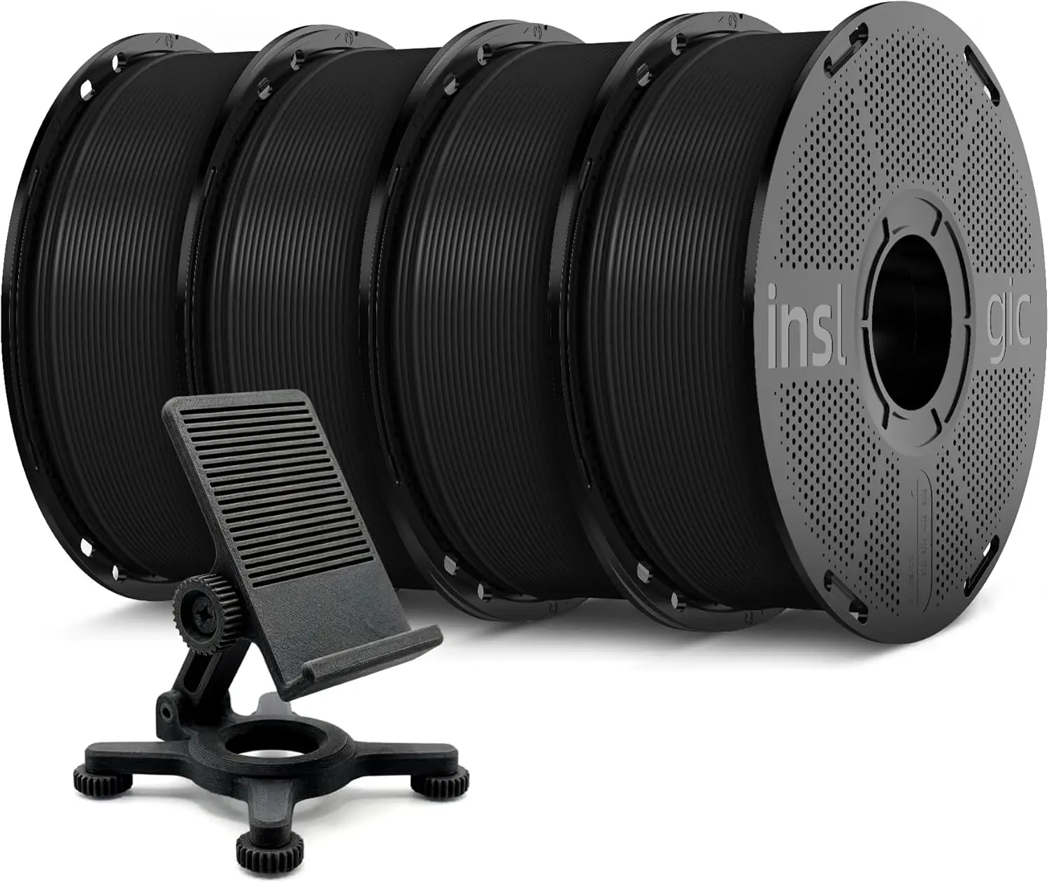 

High-Speed PETG Filament 1.75mm, Strong Toughness, Dimensional Accuracy +/-0.02mm, 1kg×4 Spools Black