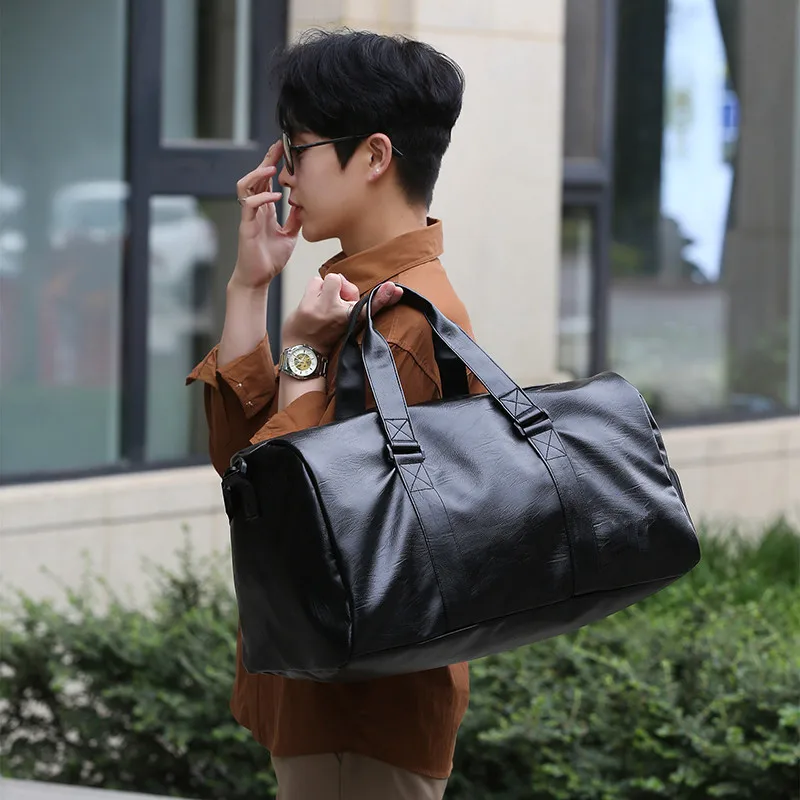 حقيبة جولف بوسطن، حقائب ملابس الجولف، حقيبة يد للأعمال، حقيبة يد كروس ذات سعة كبيرة، هدايا رياضية للياقة البدنية من جلد البولي يوريثان الناعم #4