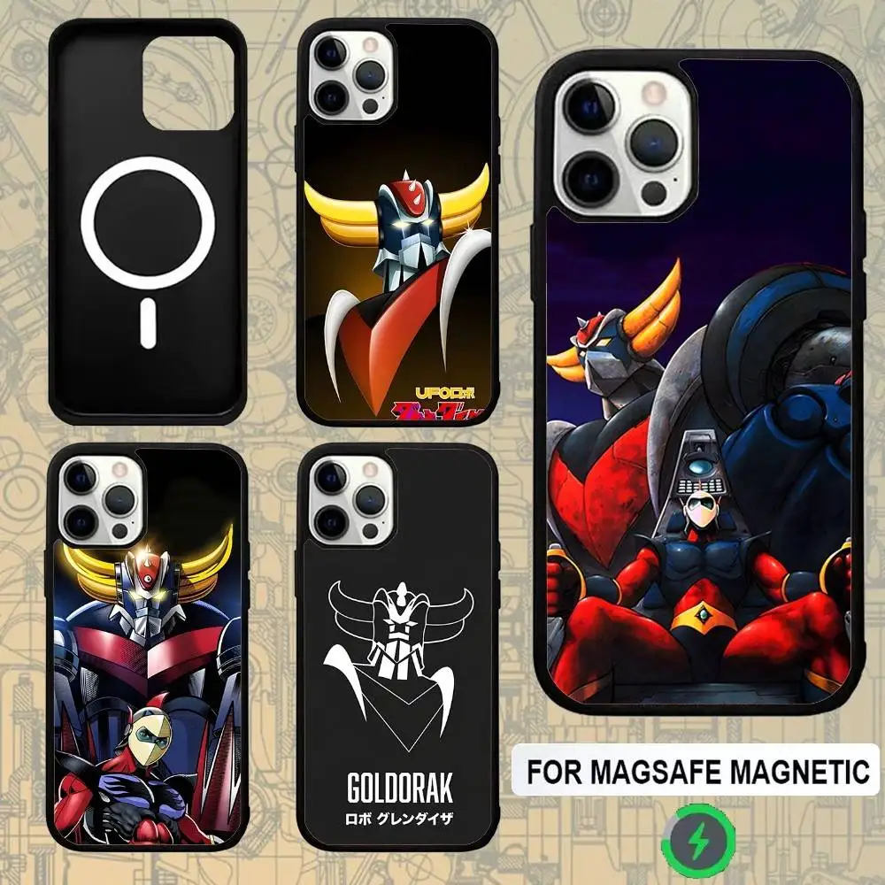 

UFO R-Robot G-Goldorak Phone Case For IPhone 16e,16,15,Pro,Max,14,Plus,13,12,11 Magesafe Magnetic Wireless Charge Cover