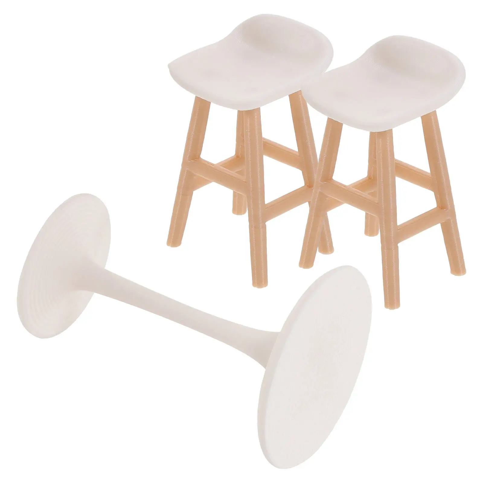 

1Set 1 20 Scale Miniature Bistro Table and Chairs Vintage Style Dollhouse Furniture Set Living Room Accessories Mini Table