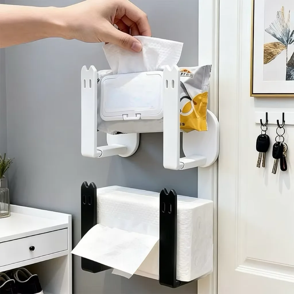 No Drill Wall Mount WiFi Router Storage Organizer Shelf Adhesive Power Strip Fix Bracket Modem TV Box Cable Management Holder