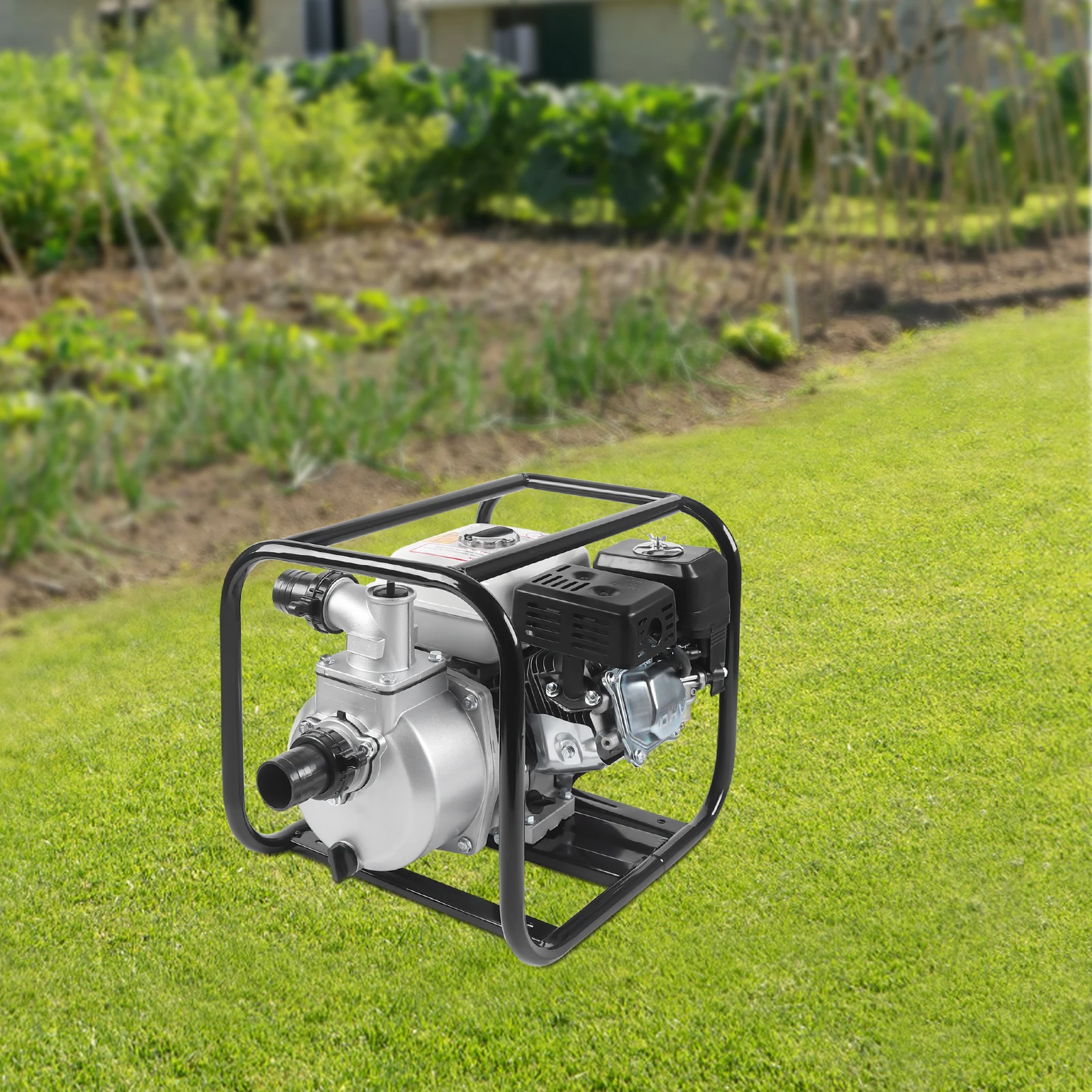 

210cc 4-Stroke Gasoline Water Pump, 6.5HP High Pressure Portable Water Transfer Pump, Self-Priming Gas Powered Centrifugal Pump