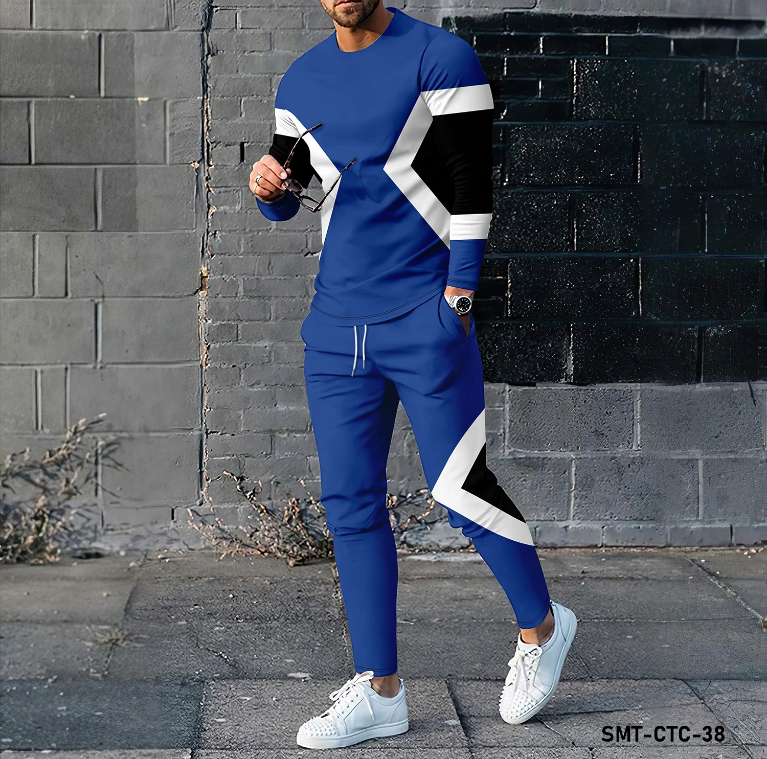 Men\'s Suits Long Sleeve Sets Fashion Sports T-shirt Trousers 2 Piece Set 3D Print Jogging Outfit Casual Streetwear Men Clothing