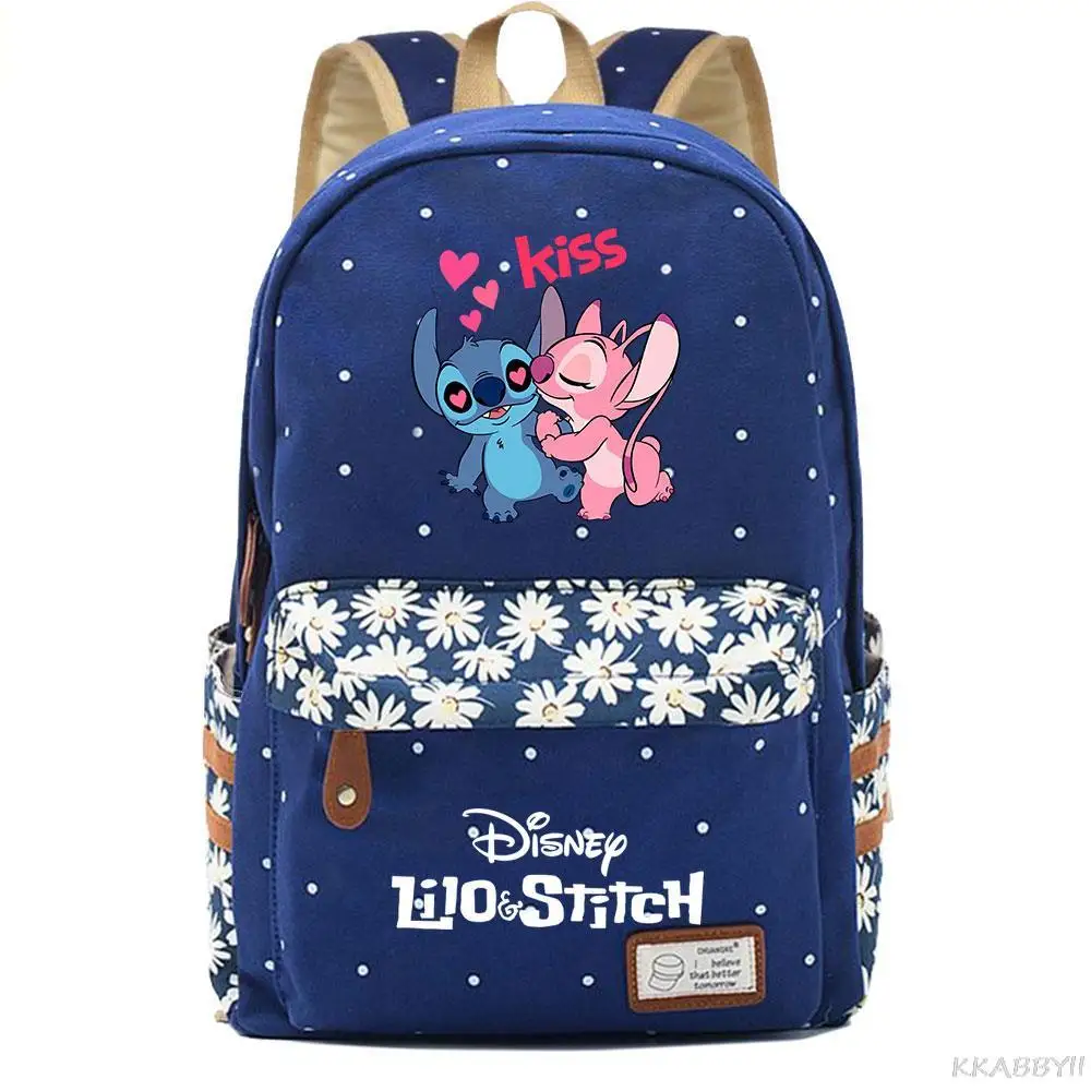 Stitch Boy Girl Kids School Book Bags Women Bagpack Teenagers Schoolbags Canvas Laptop Travel Backpack