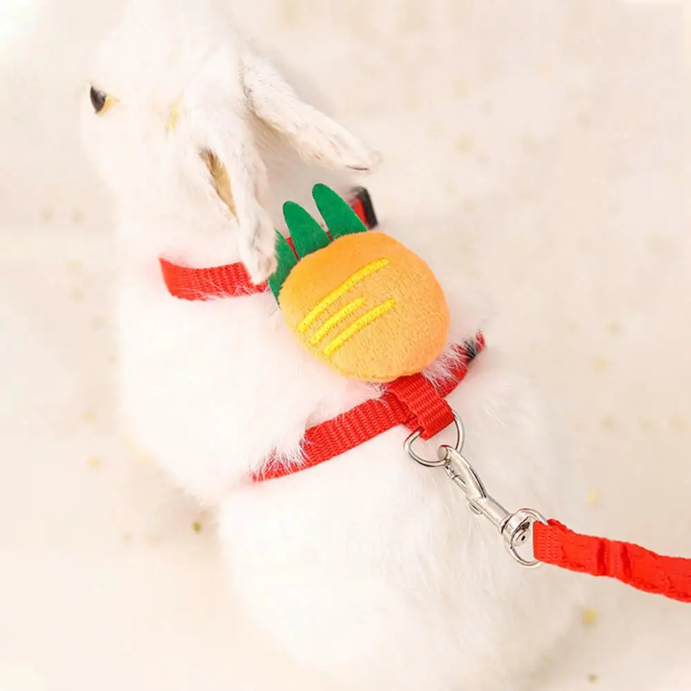 Anti-escape Lightweight Strawberry Doll Pet Cat Rabbit Harness Traction Rope Set Pet Accessories