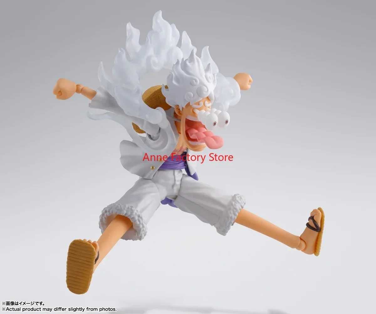

In stock S.H.Figuarts Monkey.D.Luffy Gear5 Action 5 original image, collection of PVC sculptures, model 15 cm