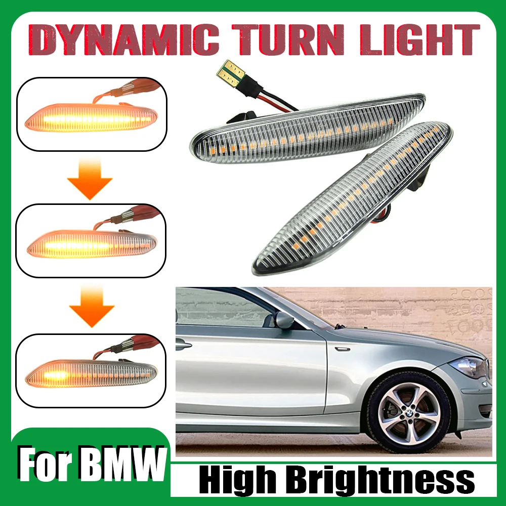 Zdjęcie 4: Do BMW serii 1 E81 E82 E87 E88 2004-2011 LED kierunkowskazy boczne sekwencyjne, migające kolejnie, światła kierunkowskazów sekwencyjnych